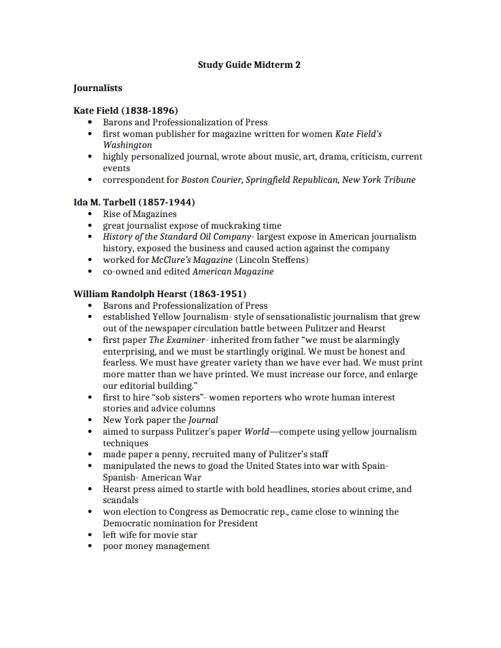 Second Journalism Midterm