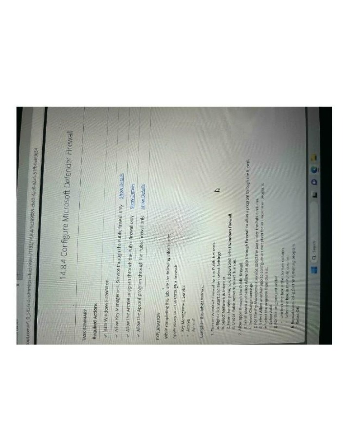 Microsoft Defender Firewall Configuration Lab