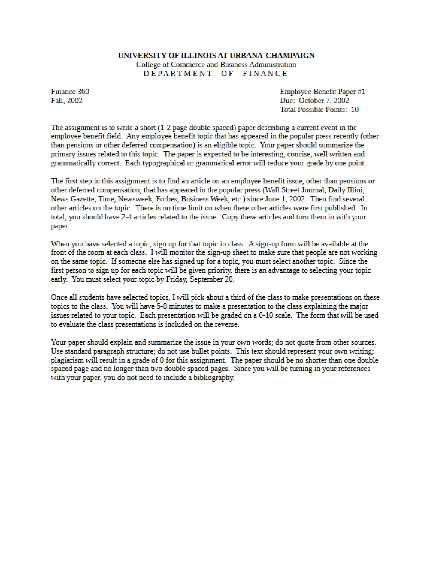 Assignment 1 Paper