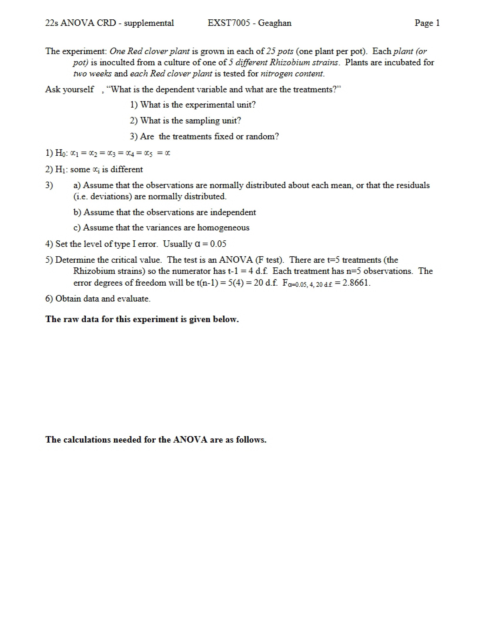 Statistical Techniques Lectures