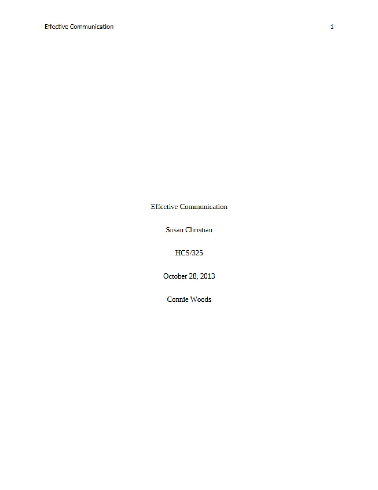 Effective Communication Practices