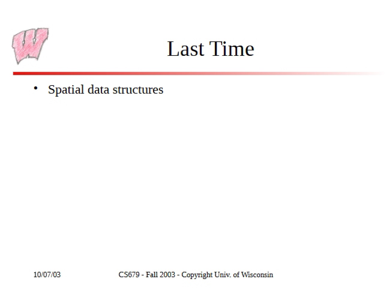Notes for CS 679
