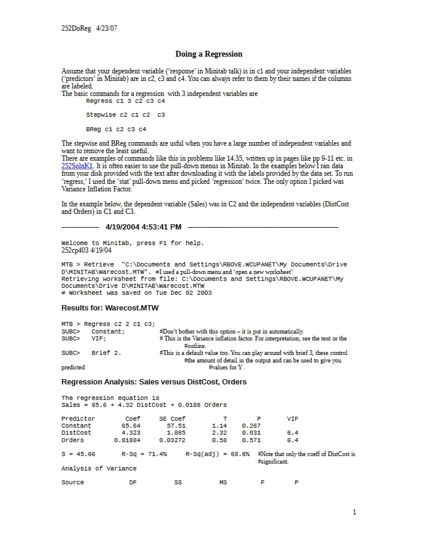 Section E Related Tests and Chi-Squared