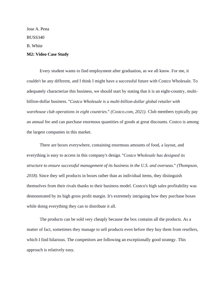 Costco Wholesale - A Global Multibillion-Dollar Retailer
