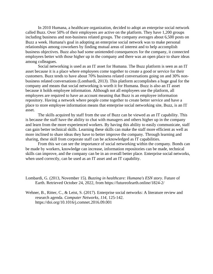 Discussion 2 - Information Resource and Social Networking