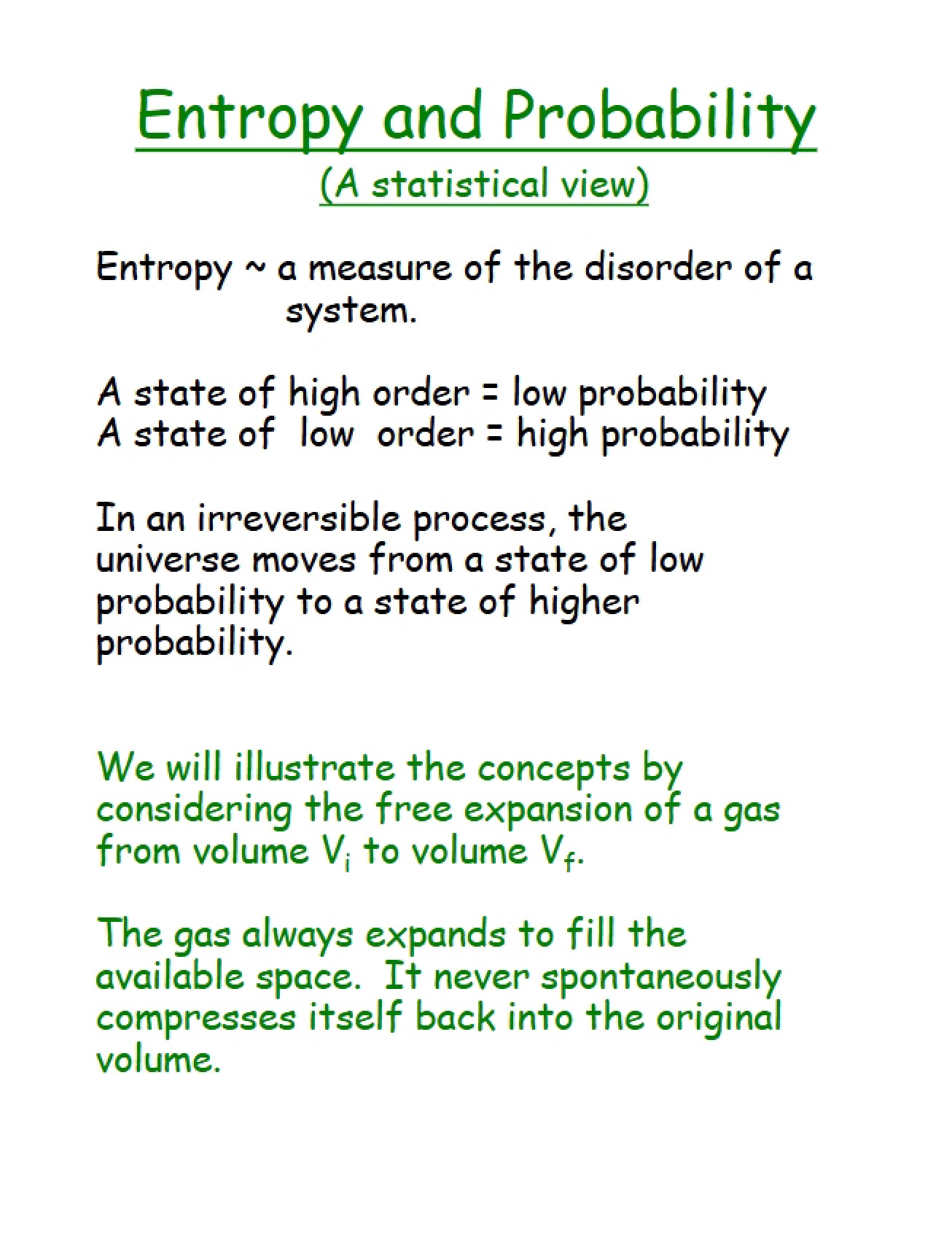 Probability and Entropy