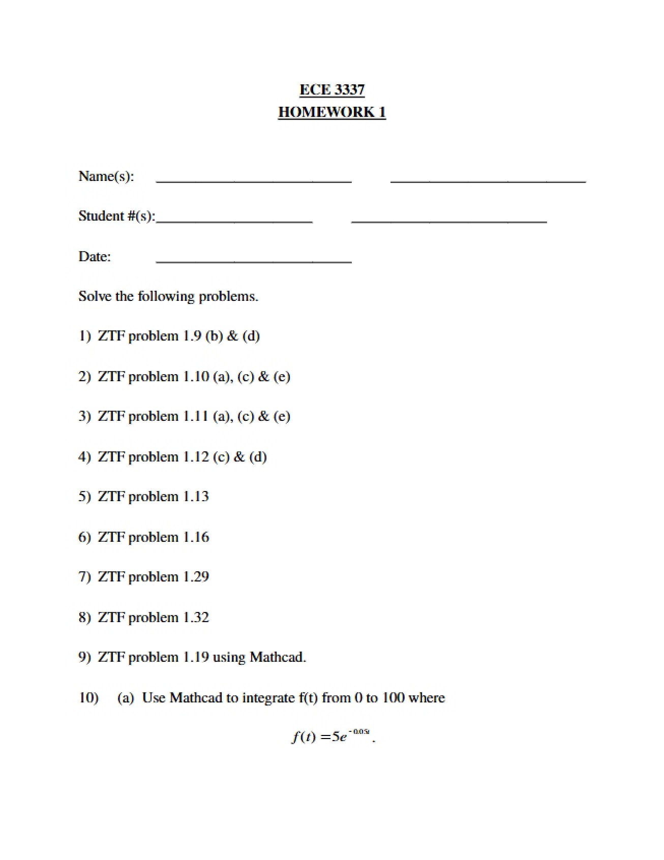 Analysis Homework 1