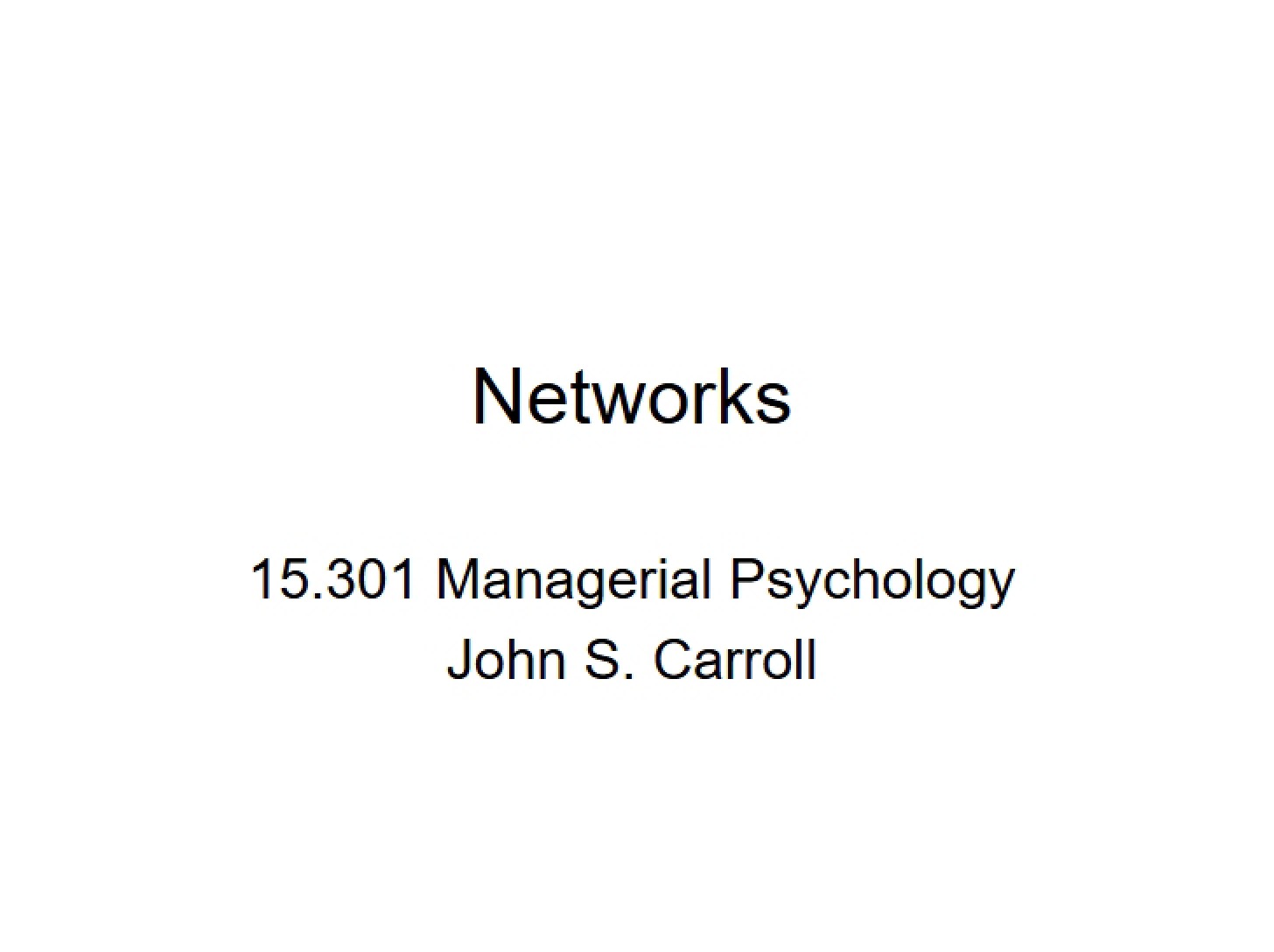 Networking Systems