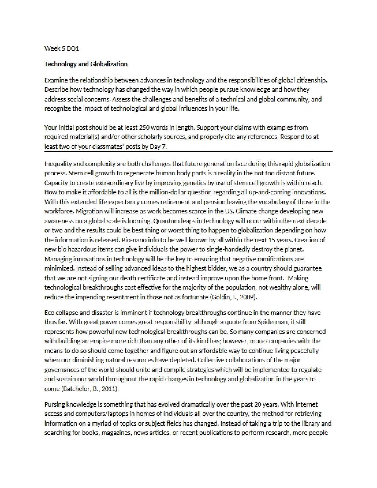 Globalization and Technology