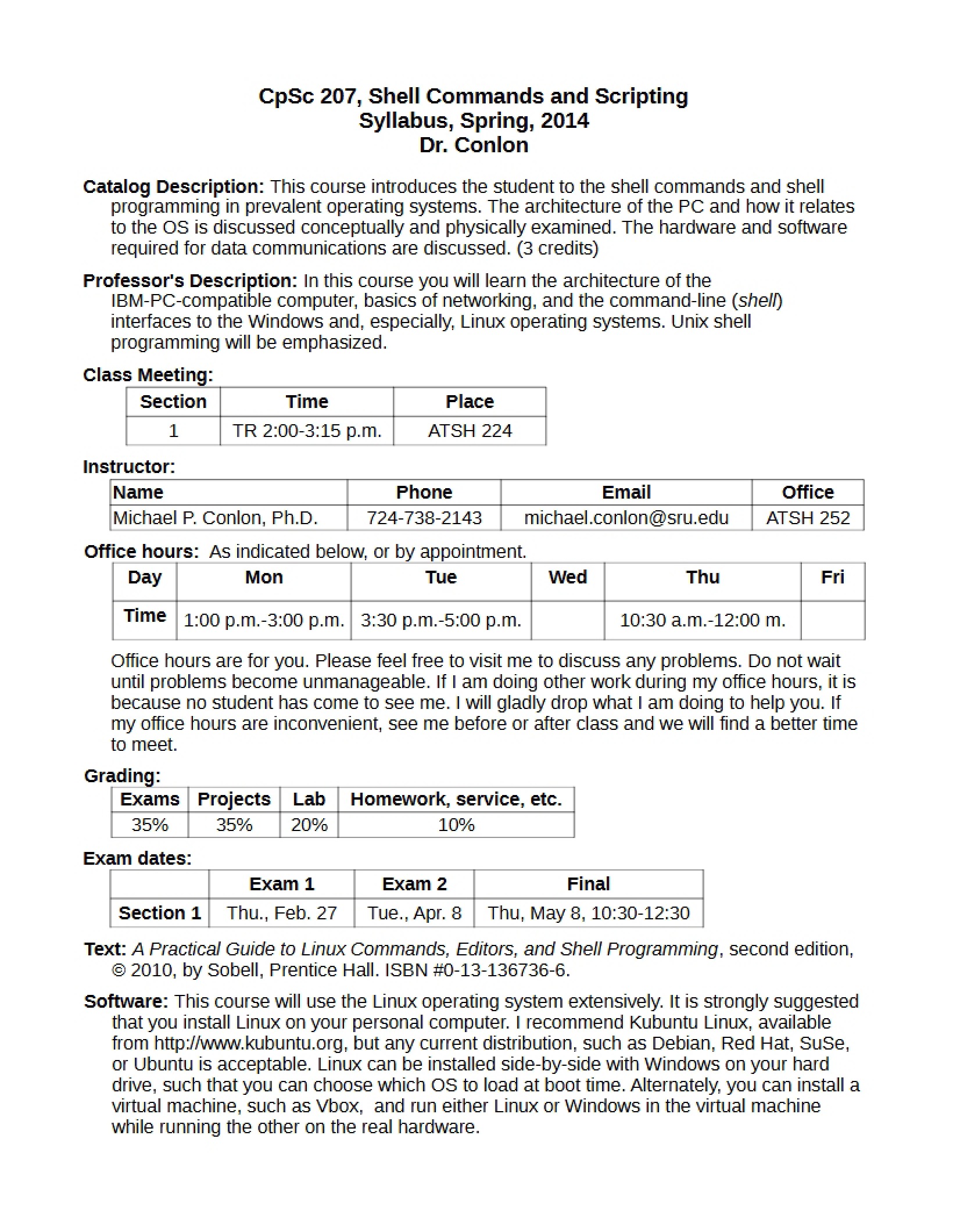 Shell Scripting Syllabus