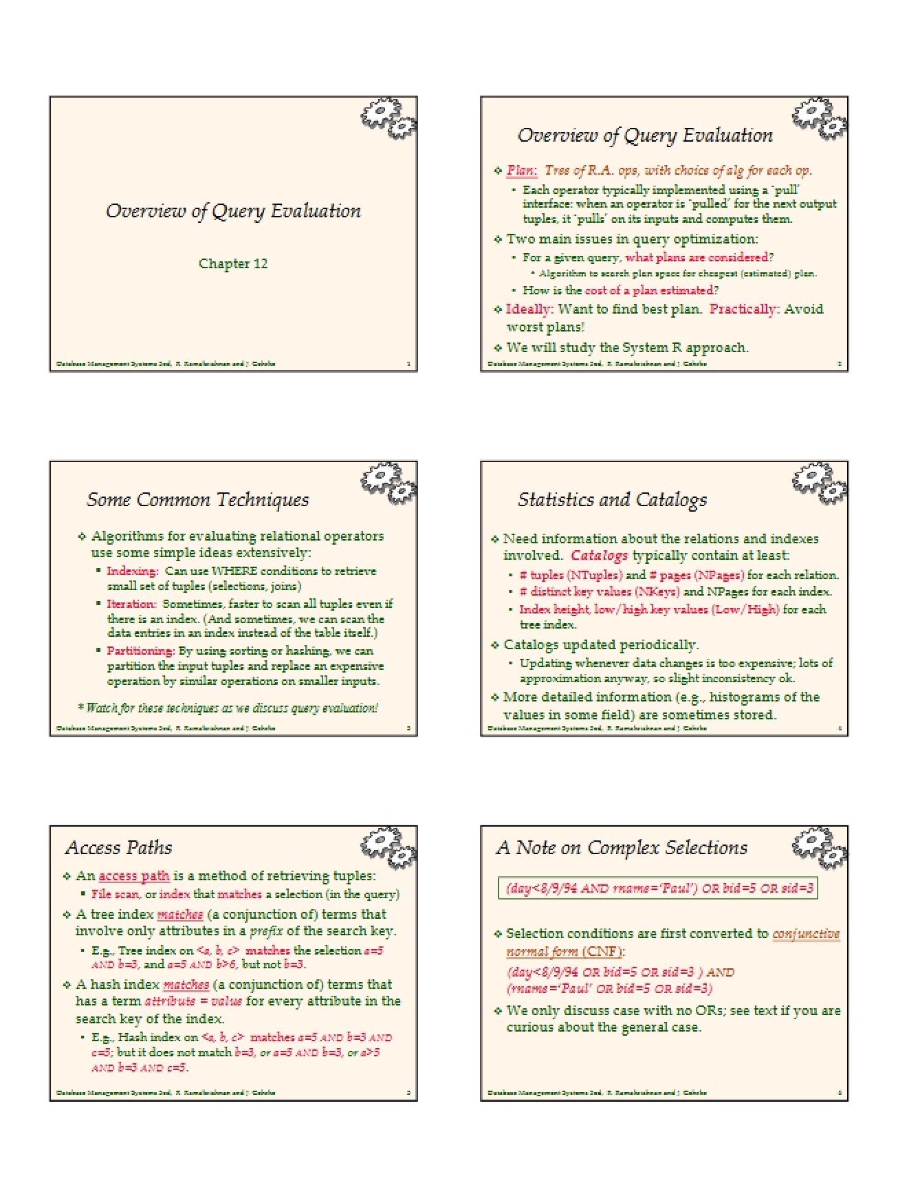 Query Evaluation Overview