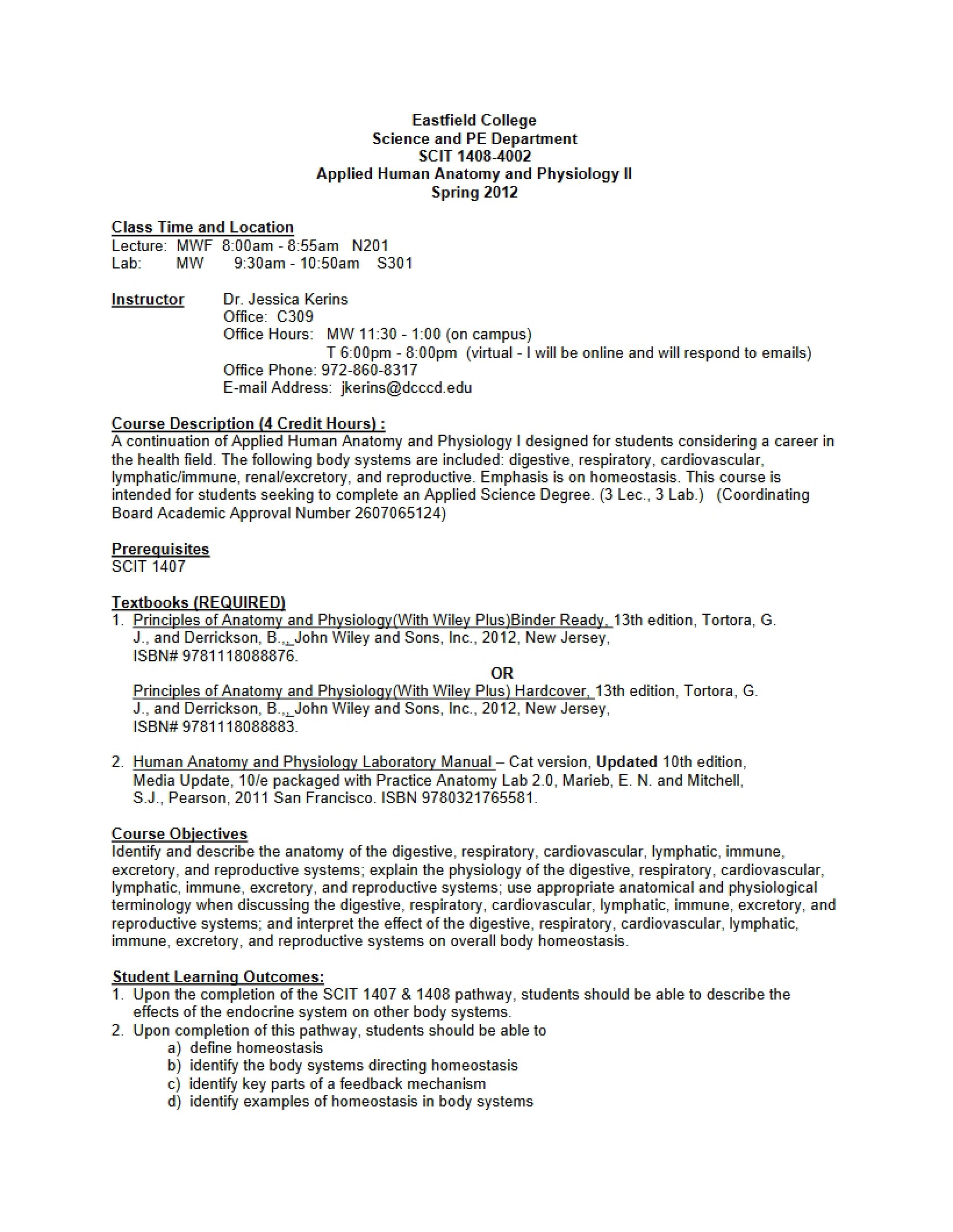 Applied Human Anatomy and Physiology II Syllabus (2)
