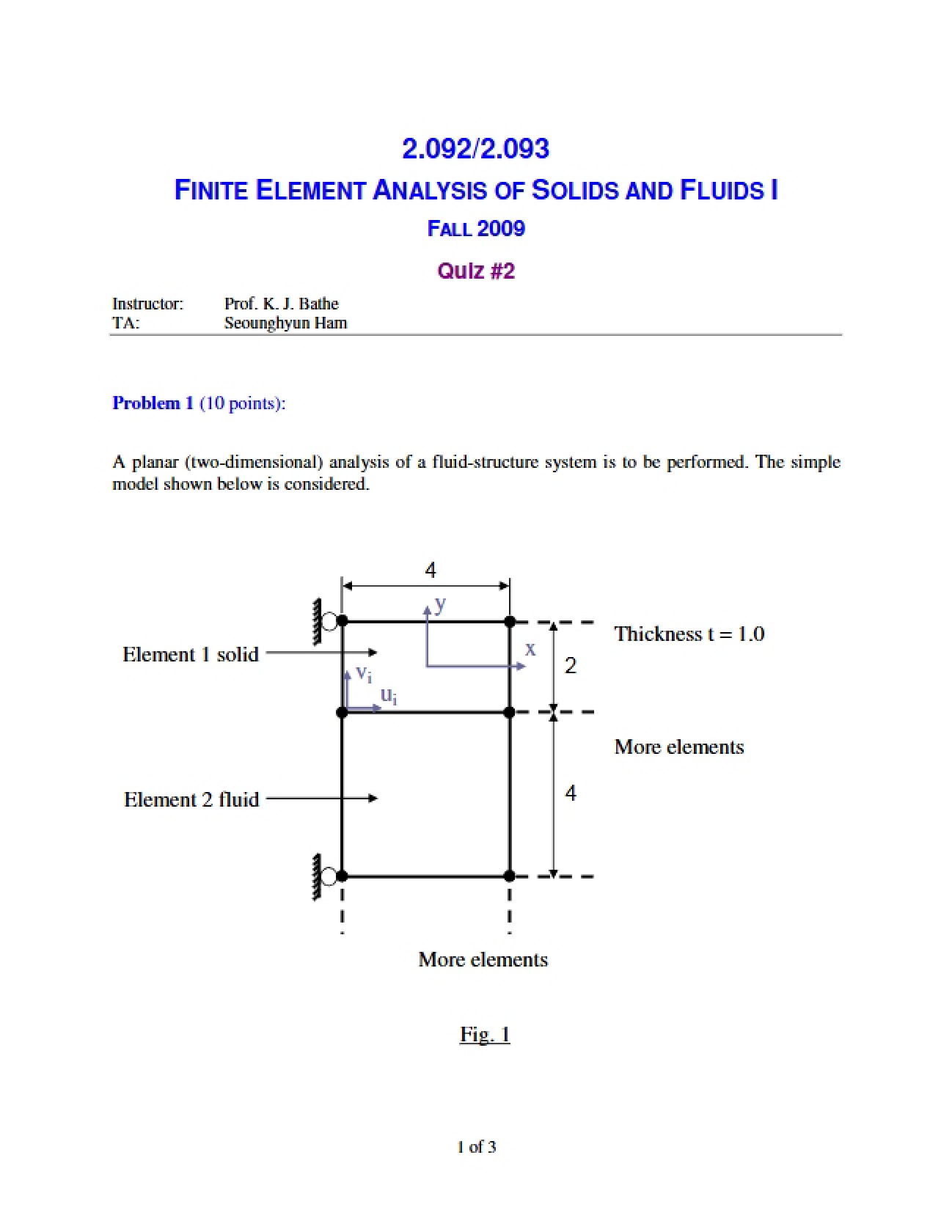 Solids and Fluids Quiz 2