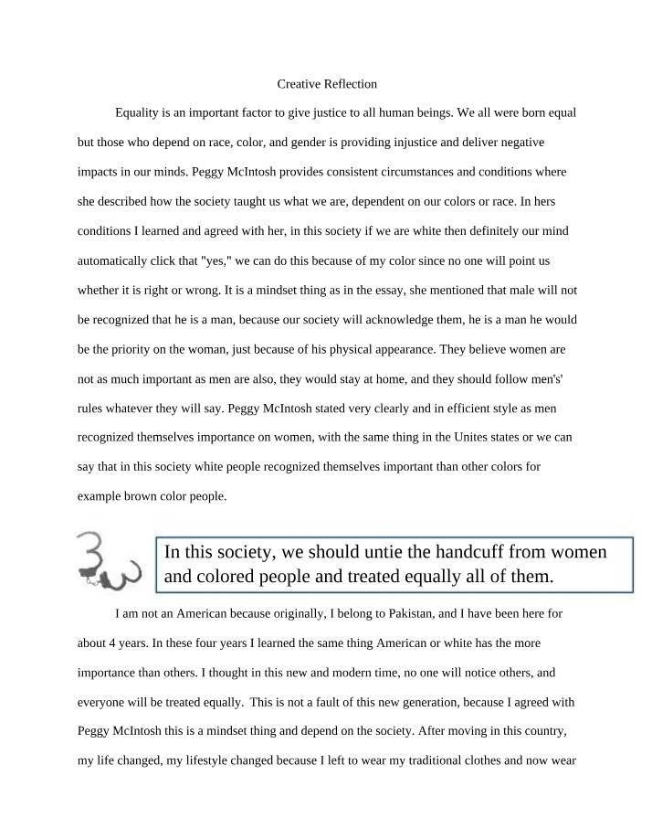 Society's Mindset Towards Equality and Privilege