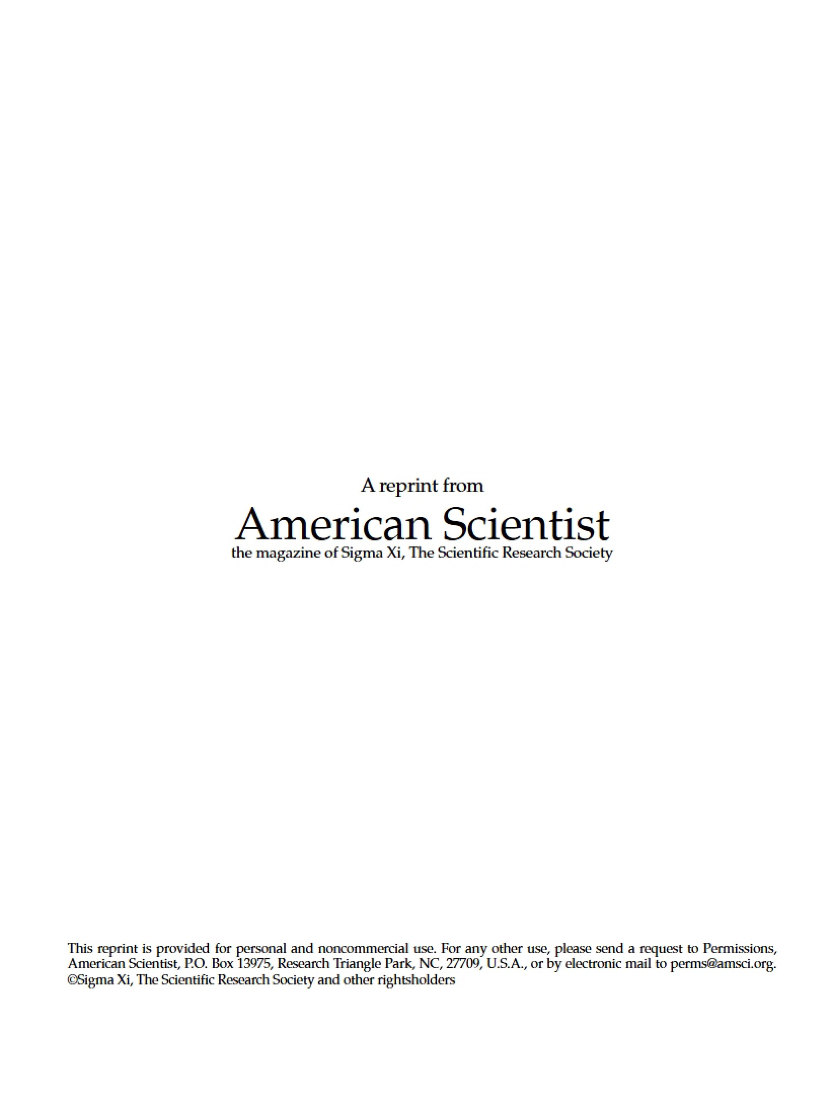 American Scientist Article