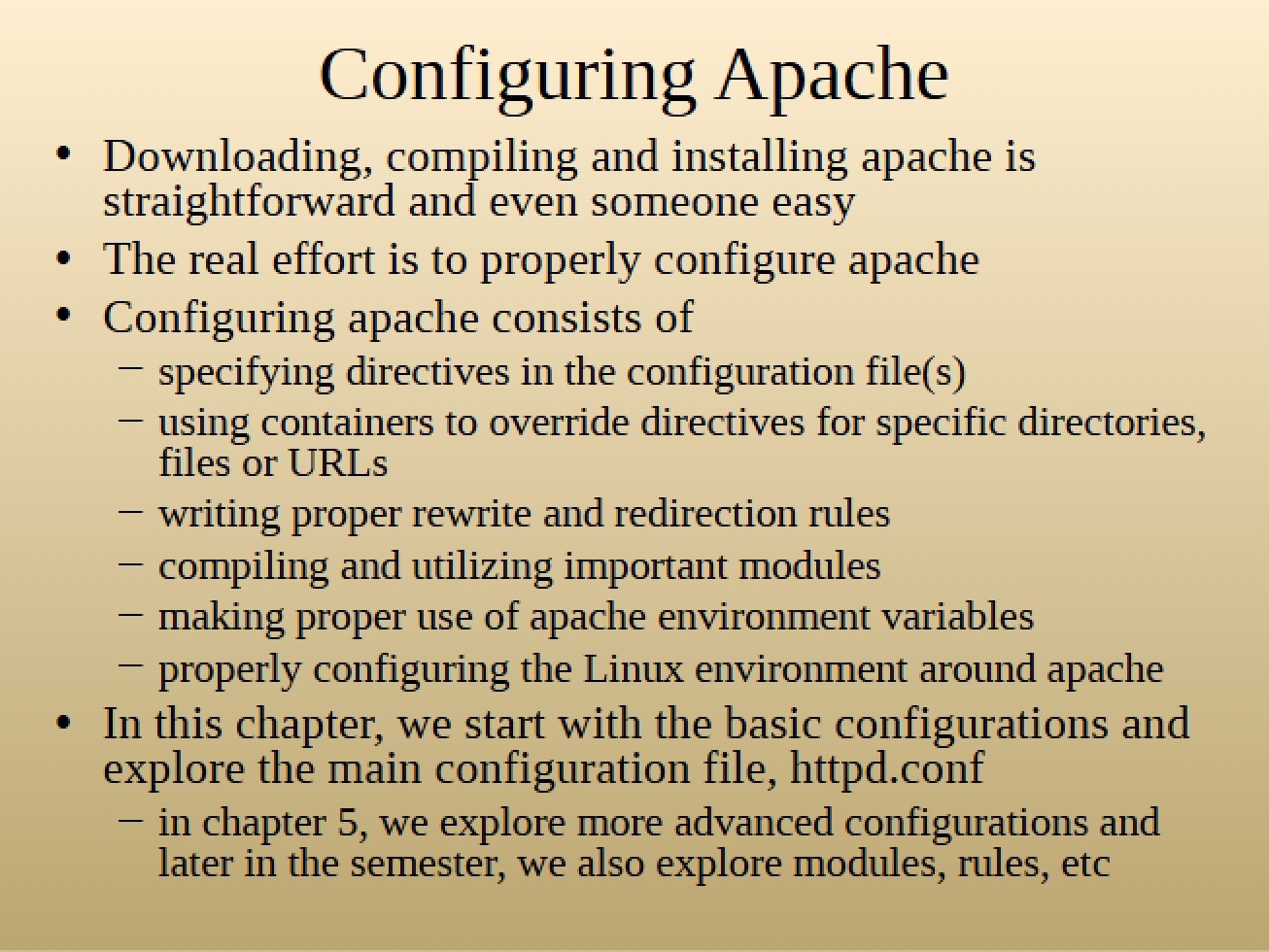 Apache Server Configuration