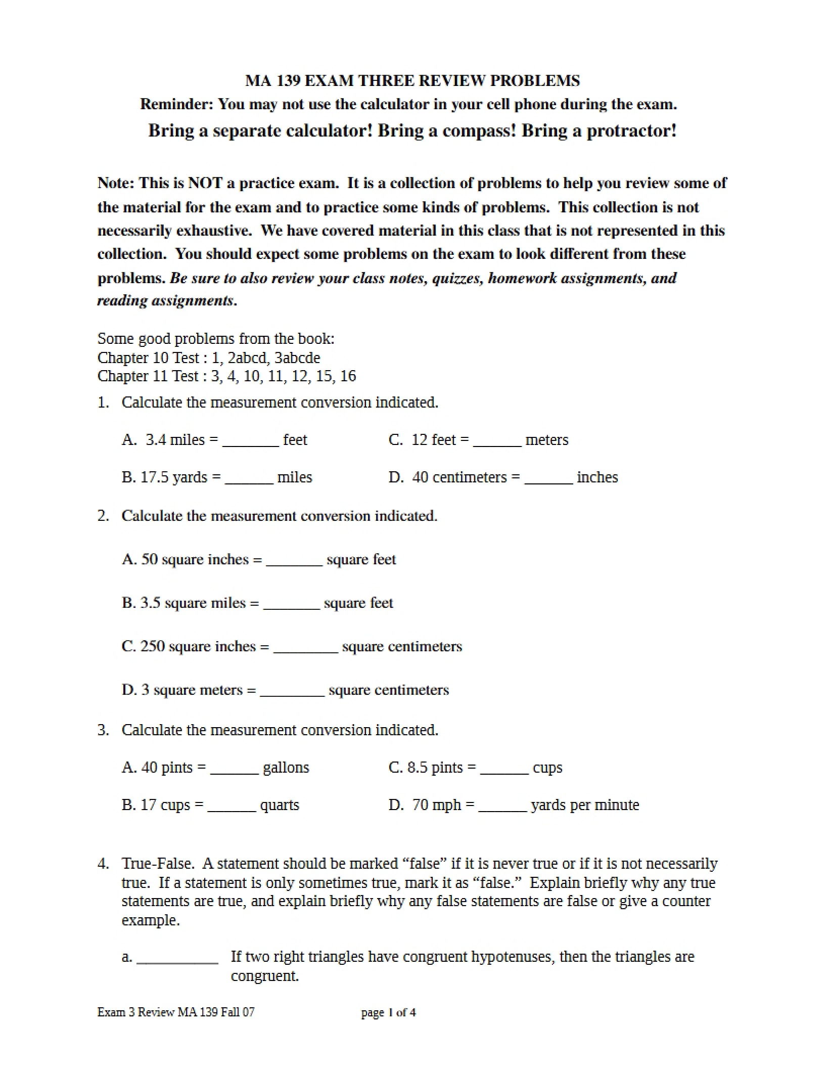 Math III Lecture Notes