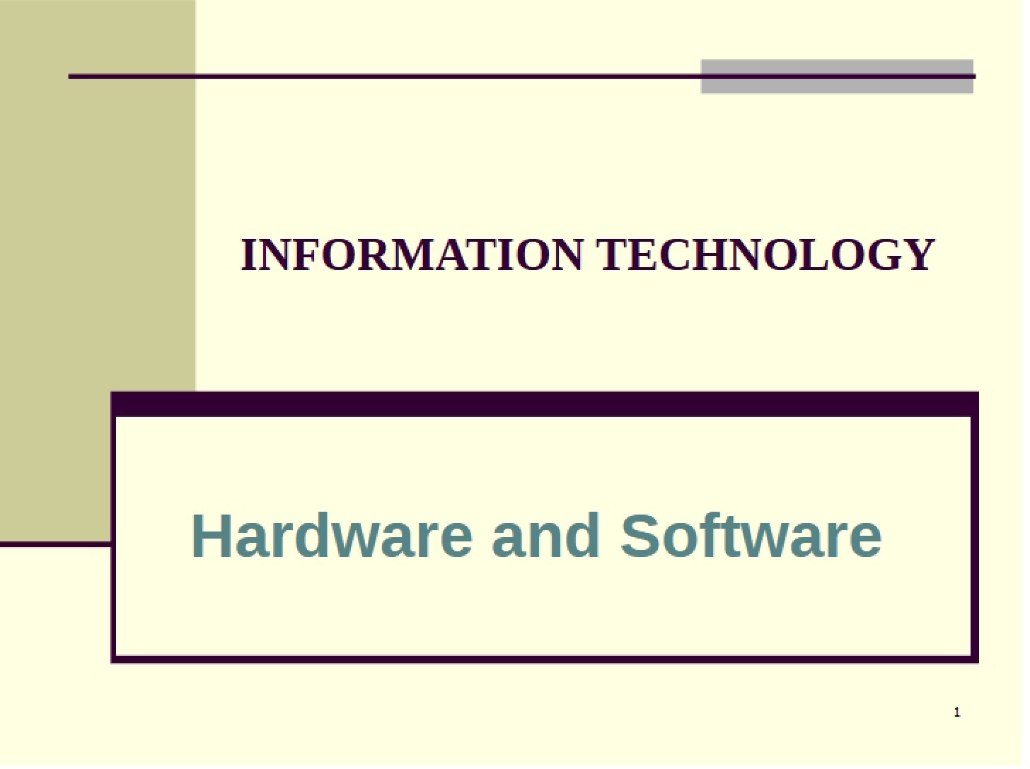 Software and Hardware Components