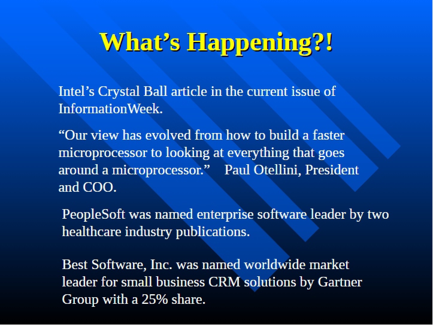 Notes from Session - ISM 158