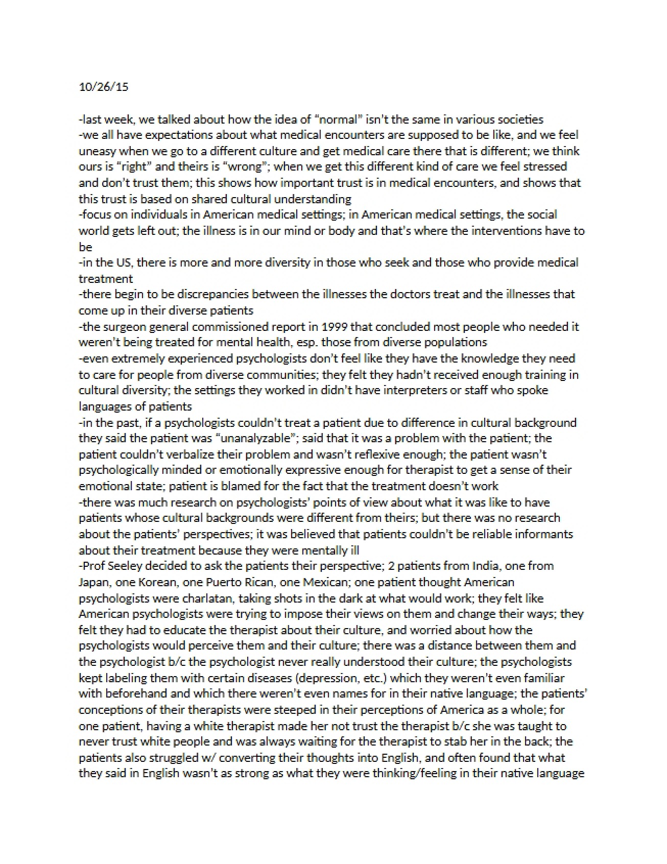 Cultural Psych Notes Two