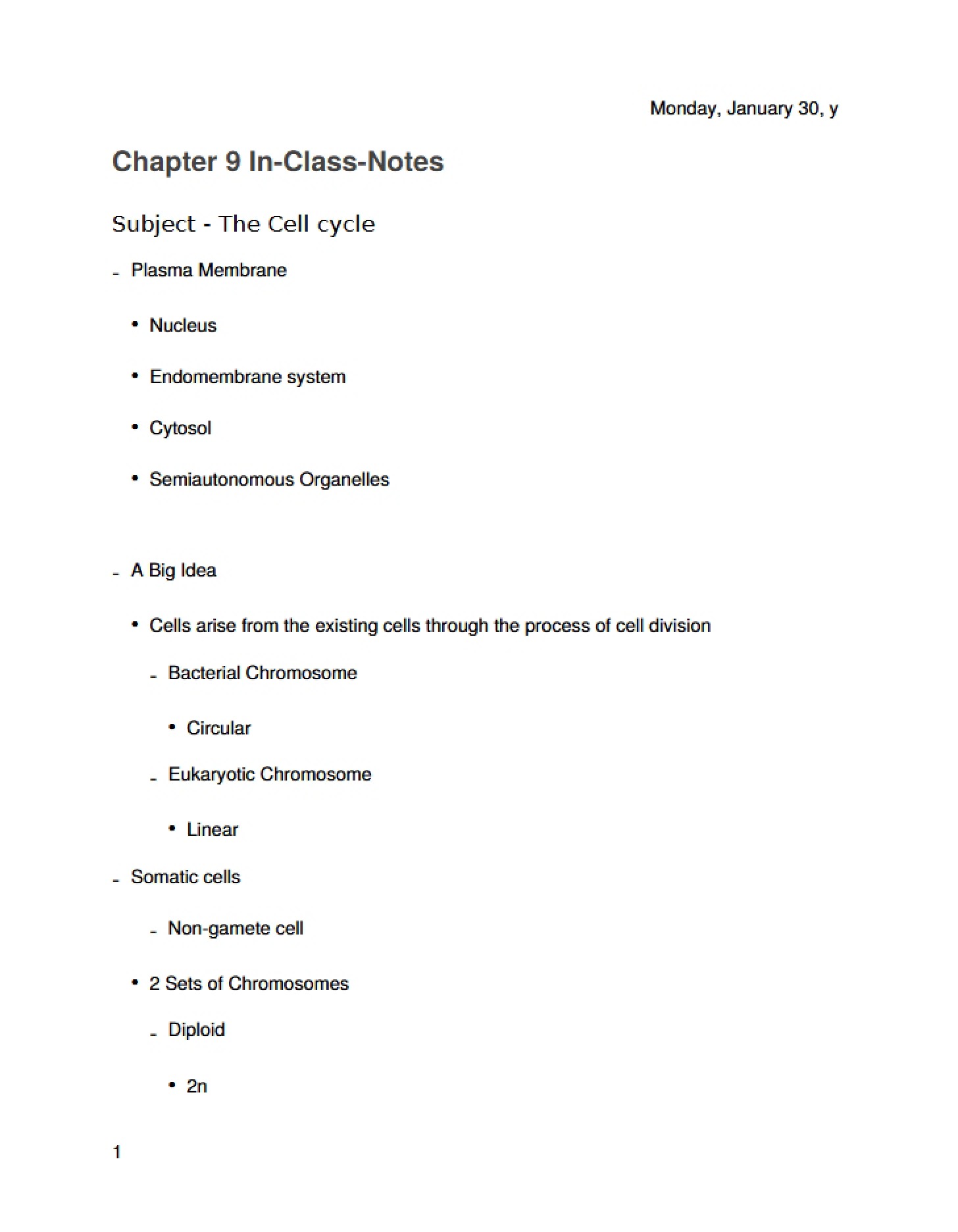 Cell Cycle Topic