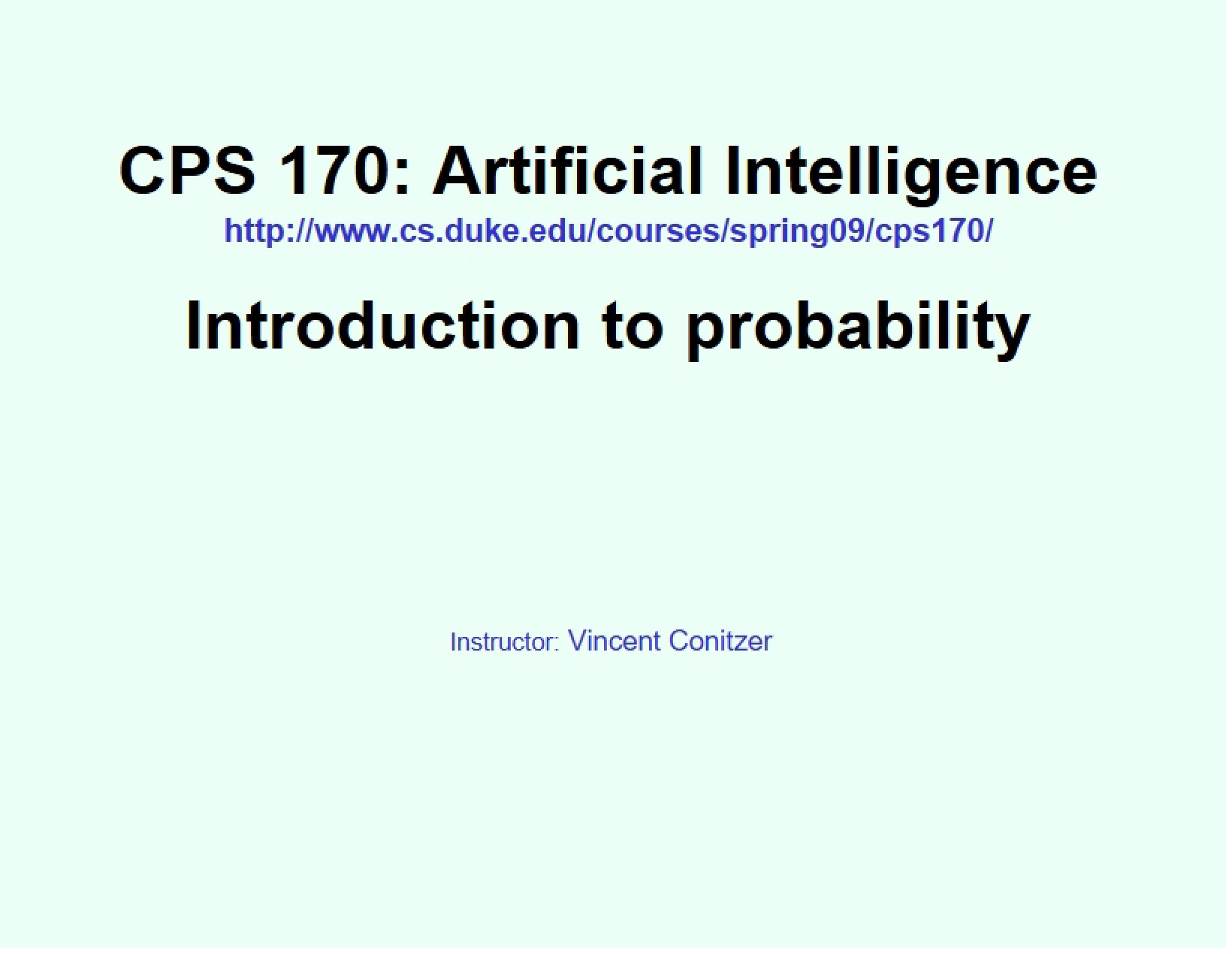 Probability Basics