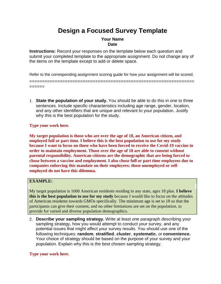 Covid-19 Vaccine Survey Template Design