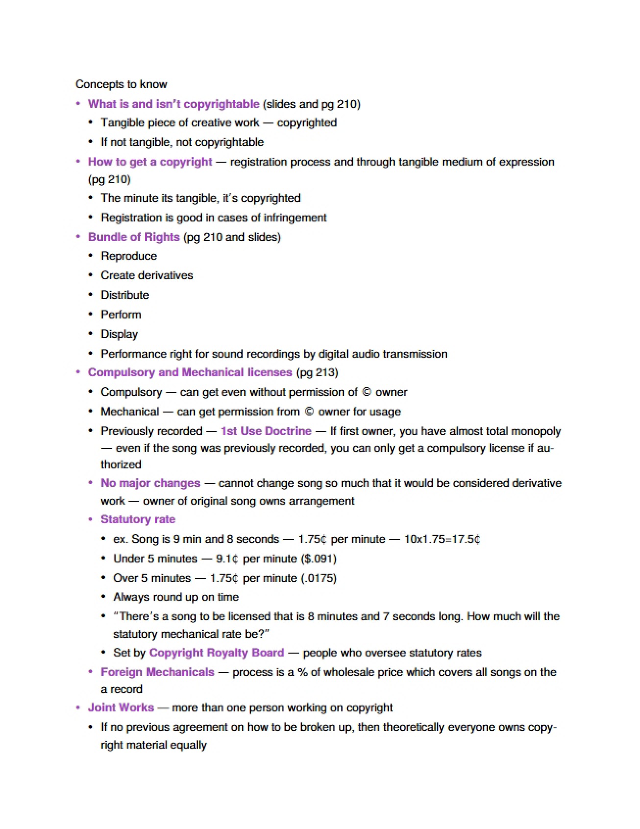 Music Business Key Concepts