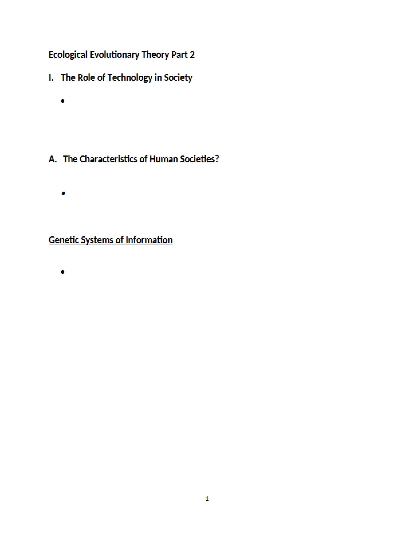 Part Two Theory of Ecological Evolution