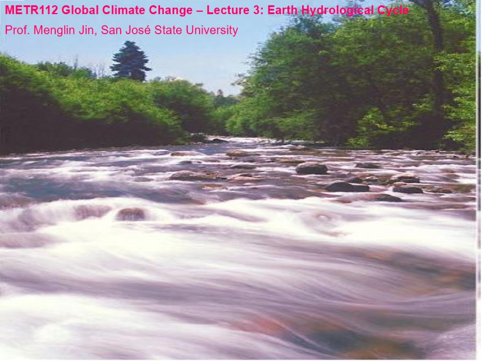 Hydrological Cycle of Earth