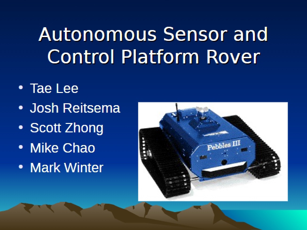 Autonomous Sensor and Control Platform Rover