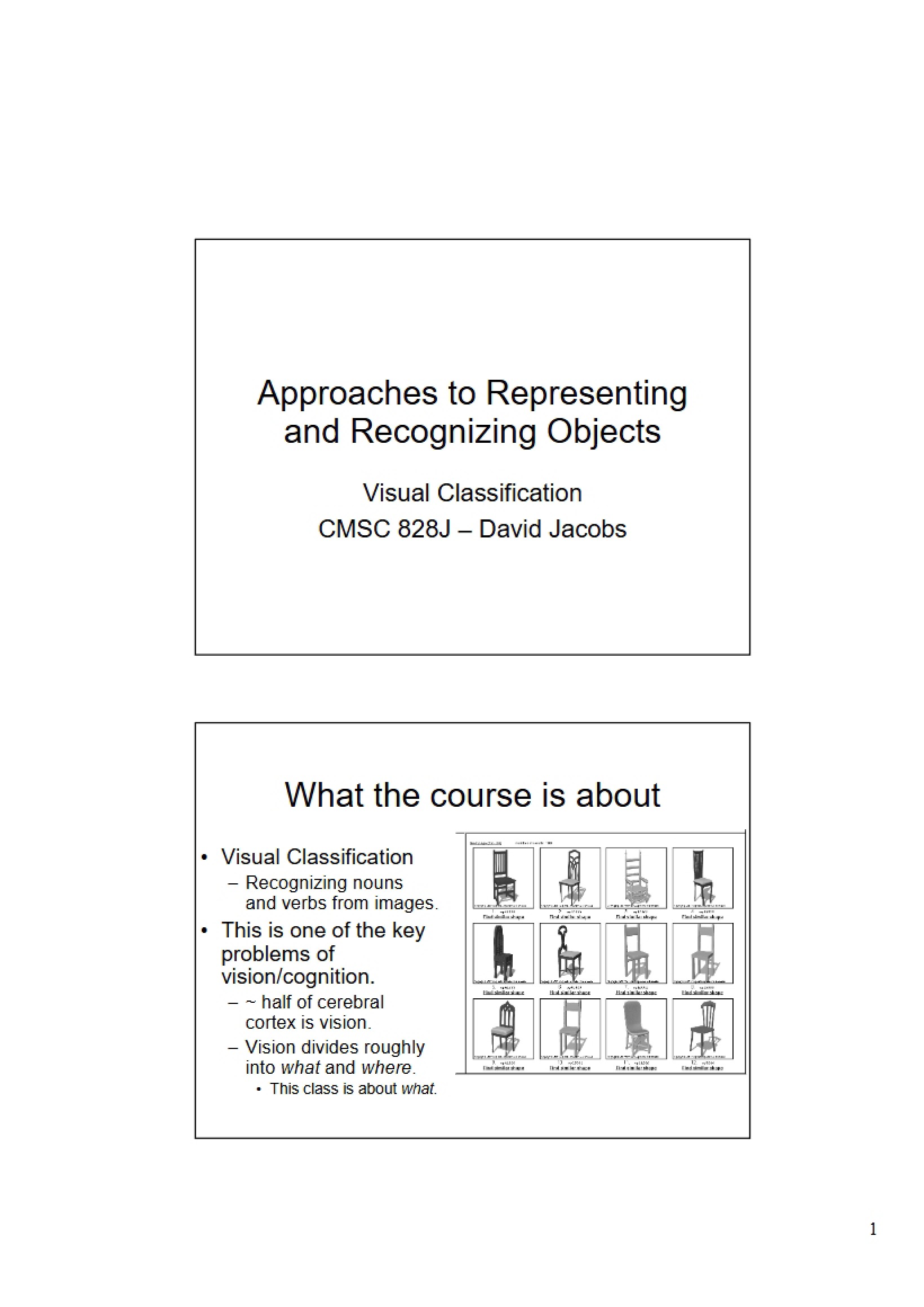 Object Recognition and Representation Approaches