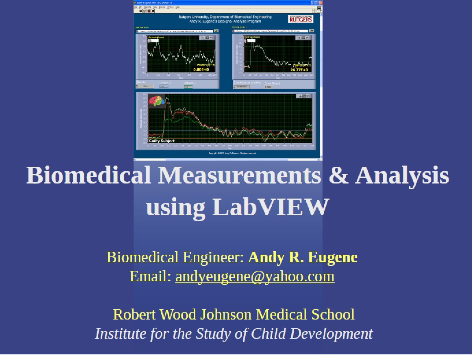 LabVIEW for Biomedical Analysis and Measurements