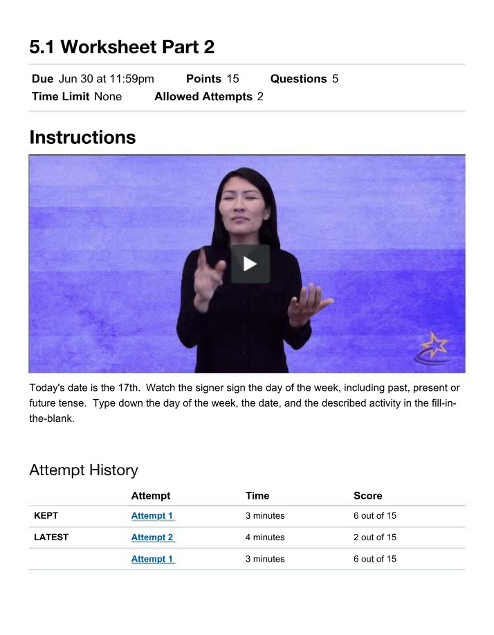Days of the Week and Activities - Learn ASL Signs