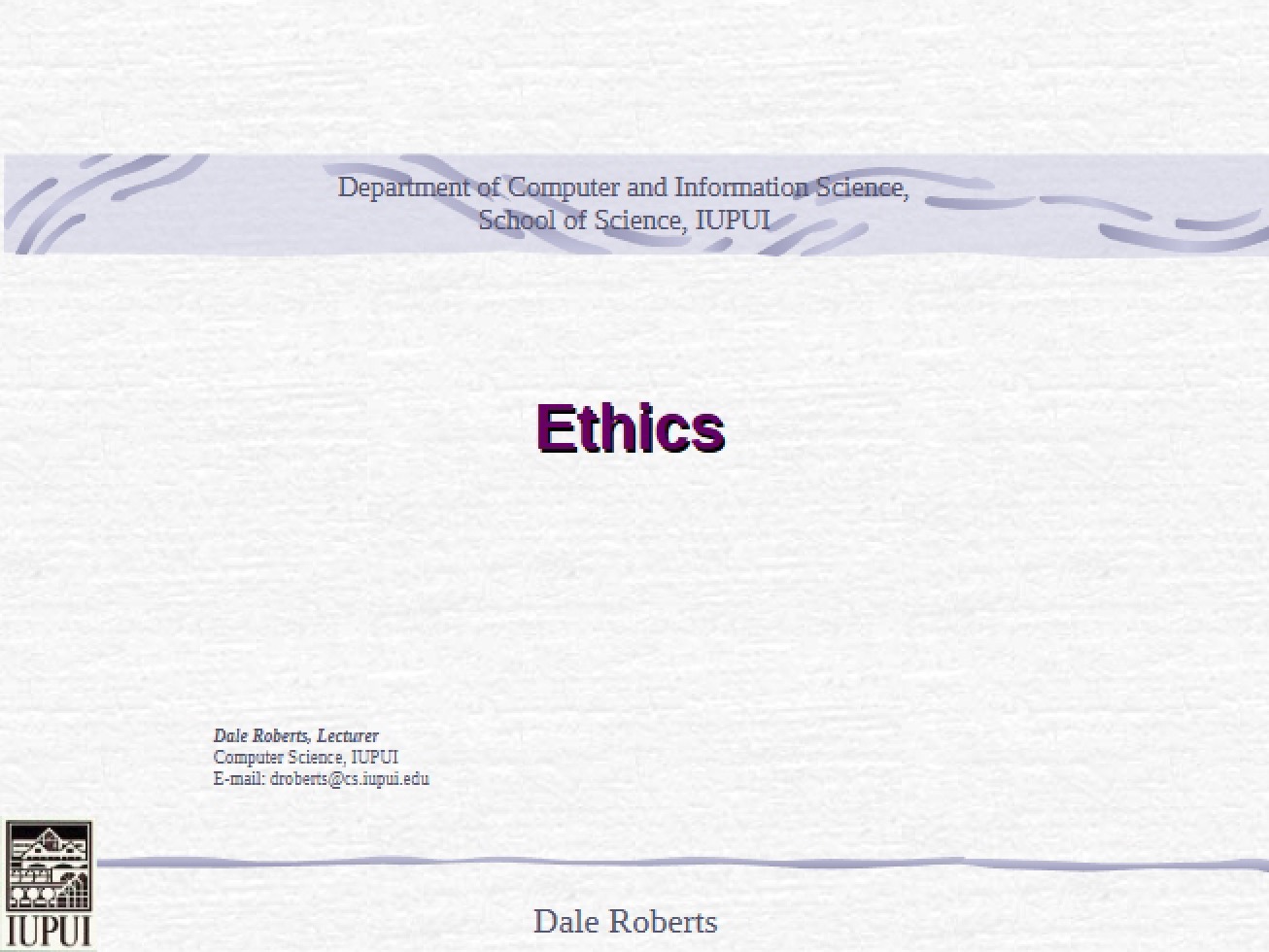Computing Ethics