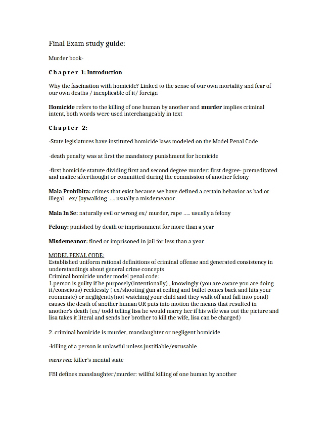 Third Part of the Final Exam Review