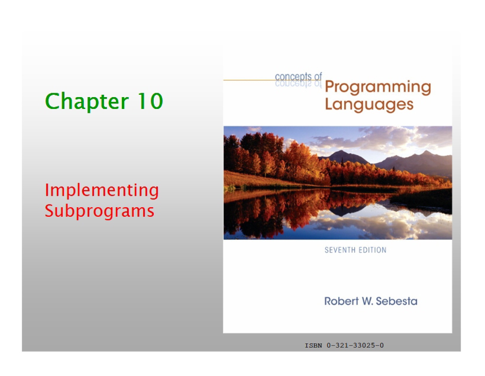 Subprogram Implementation