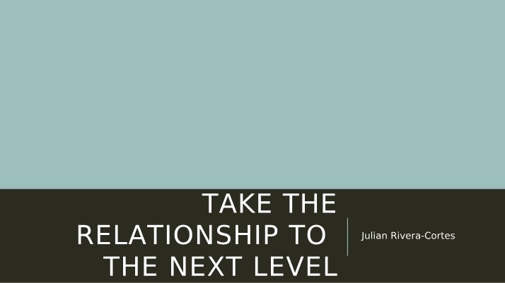 Relationship Strategies - Levels