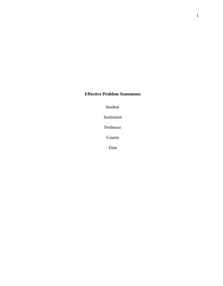 Overcoming Roadblocks - Effective Problem Statements