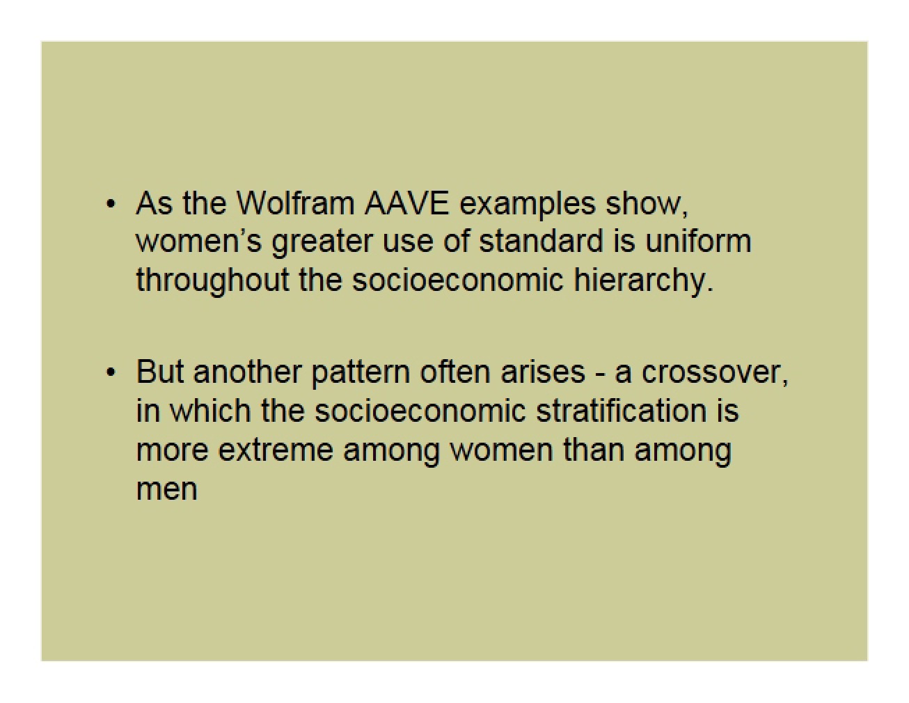 Advanced Lecture Notes on Language and Gender
