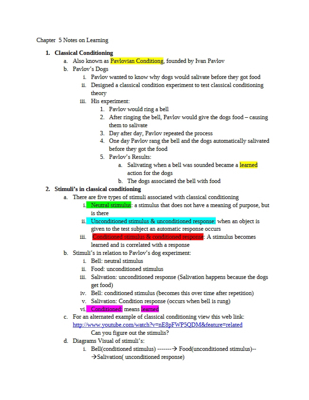 Learning Notes Chapter Five