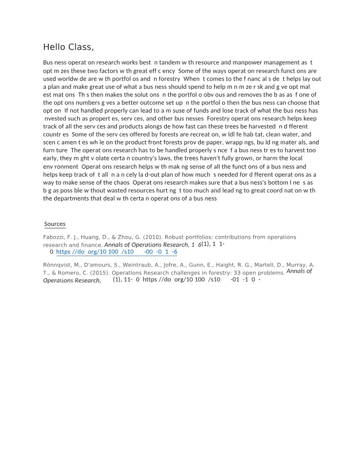 Operations Research for Optimizing Business Operations