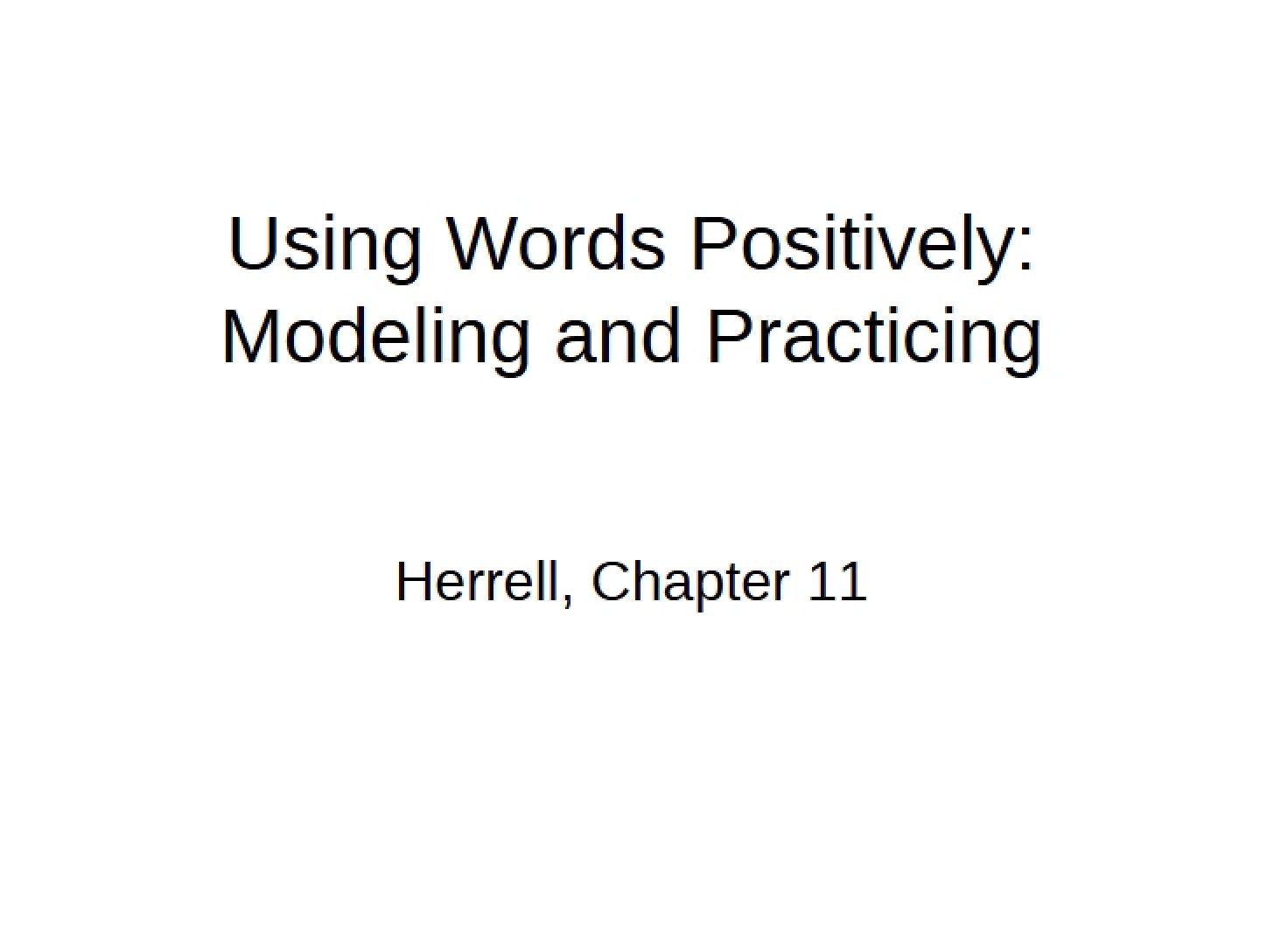 Positive Word Usage