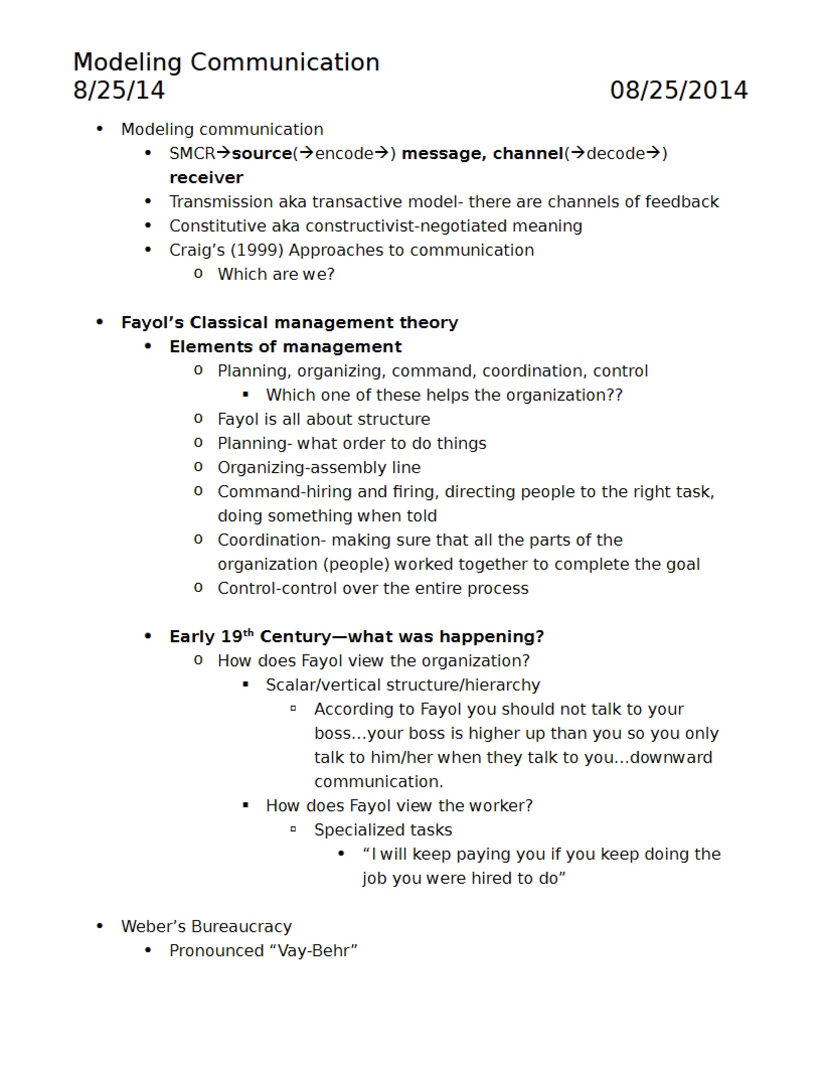 Communication Models