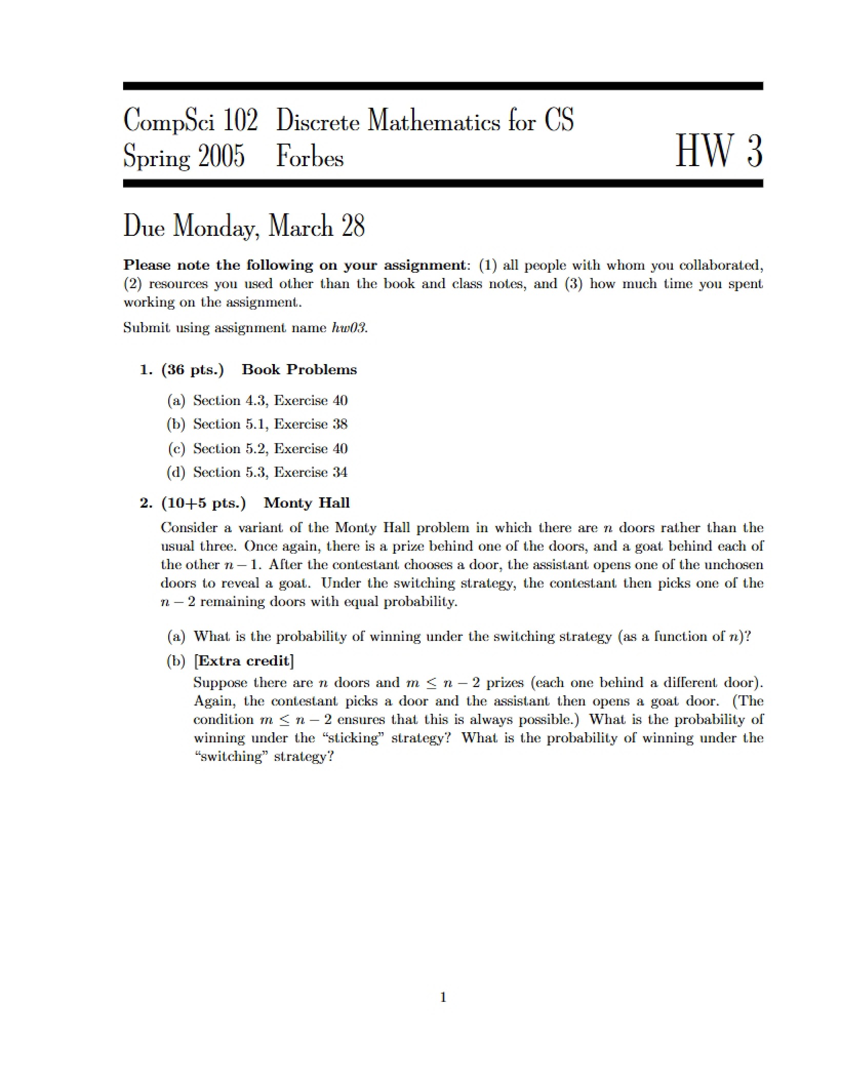 Third Homework