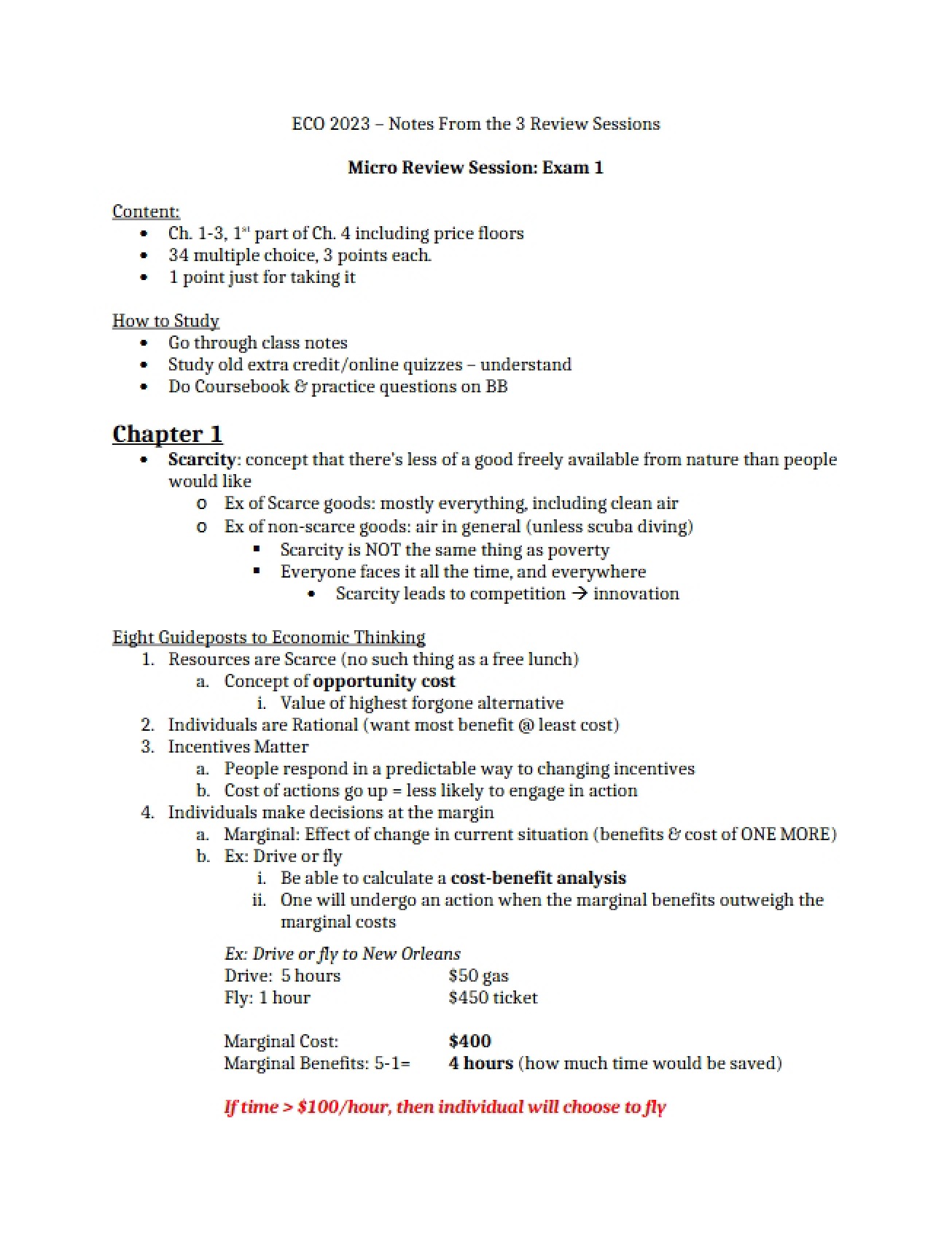 First Examination in Microeconomics