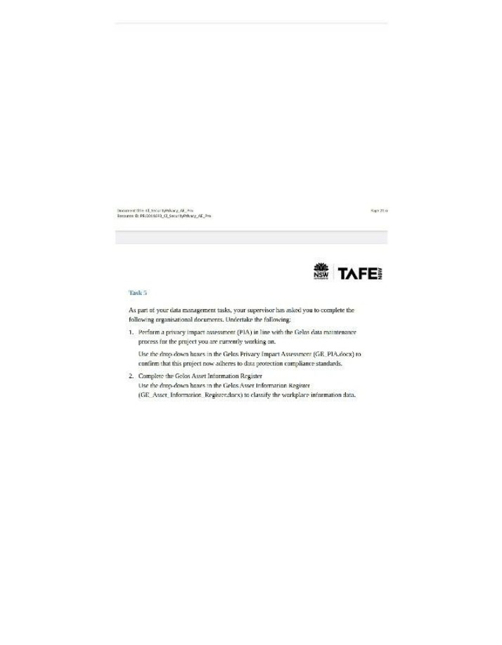 Asset Information Register and Privacy Impact Assessment