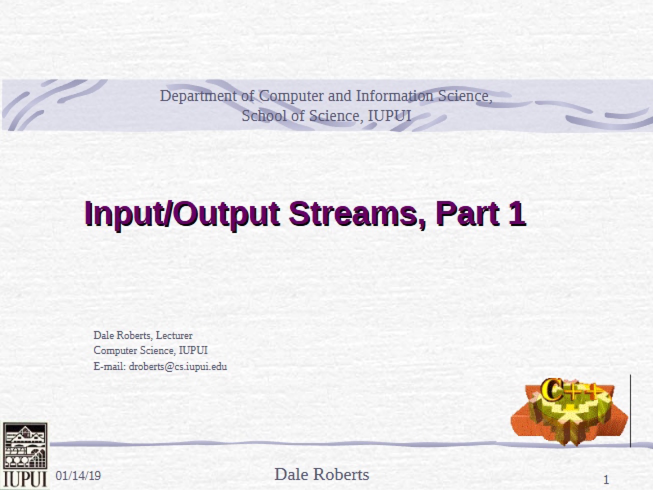 Part One Input and Output Streams