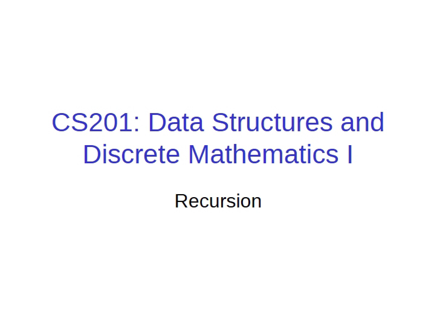 Recursion Principles