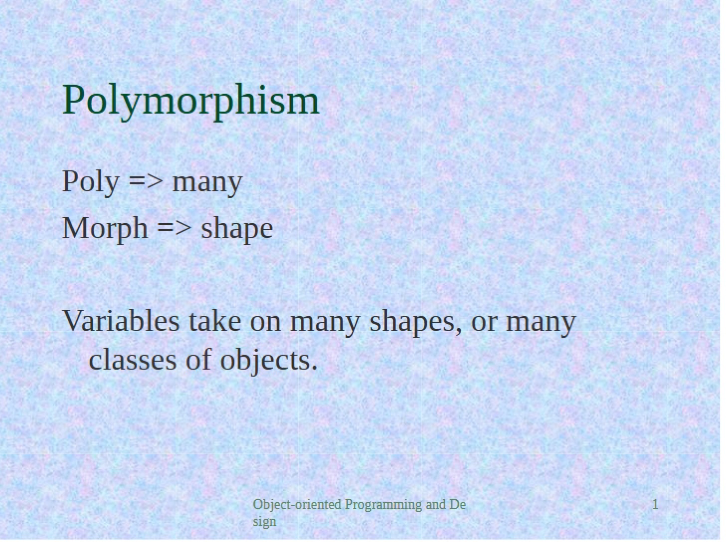 Polymorphism Concepts